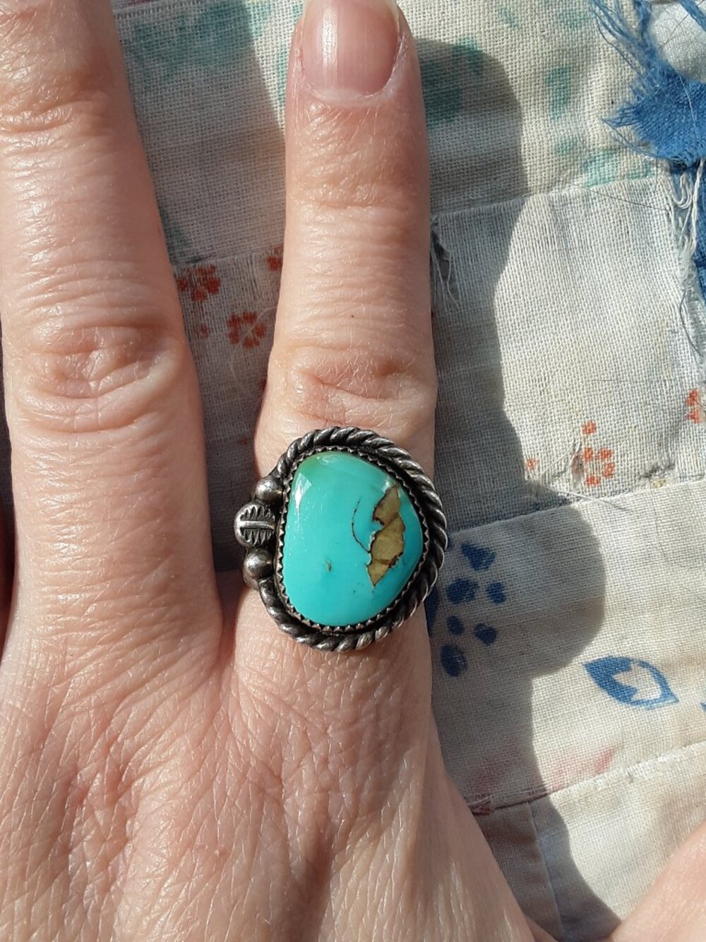 Turquoise ring, size 6.75 - Picture 4 of 6